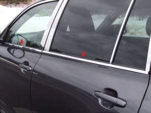 Toyota Highlander 2008-2013, 4-door, SUV (4 piece Stainless Steel Window Sill Trim Set ) WS28110 QAA