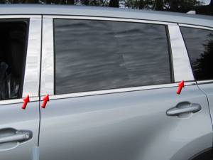 Toyota Highlander 2014-2019, 4-door, SUV (6 piece Stainless Steel Pillar Post Trim ) PP14111 QAA