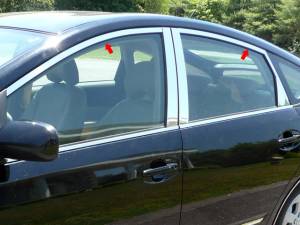 Toyota Prius 2004-2009, 4-door, Hatchback (4 piece Stainless Steel Window Trim Package Includes Upper Trim only, NO Pillar Posts, NO window sills. ) WP24136 QAA