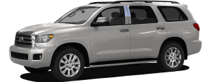 QAA - Toyota Sequoia 2008-2020, 4-door, SUV (4 piece Stainless Steel Pillar Post Trim ) PP27145 QAA - Image 2