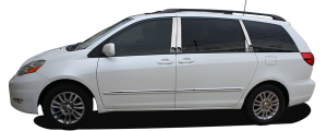 QAA - Toyota Sienna 2004-2009, 4-door, Minivan (1 piece Stainless Steel License Bar, Above plate accent Trim ) LB24150 QAA - Image 2