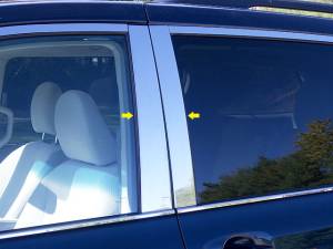 Toyota Sienna 2011-2020, 4-door, Minivan (4 piece Stainless Steel Pillar Post Trim ) PP11150 QAA