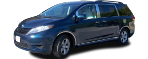 QAA - Toyota Sienna 2011-2020, 4-door, Minivan (4 piece Stainless Steel Rocker Panel Trim, Lower Kit 2.375" - 3.375" tapered Width On the doors Only, spans from the bottom of the door UP to the specified width.) TH11150 QAA - Image 2