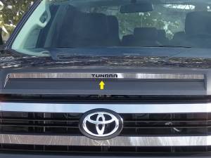 Toyota Tundra 2014-2020, 2-door, 4-door, Pickup Truck (1 piece Stainless Steel Hood Vent Trim ) HT14145 QAA
