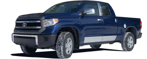 QAA - Toyota Tundra 2014-2020, 2-door, 4-door, Pickup Truck (1 piece Stainless Steel Hood Vent Trim ) HT14145 QAA - Image 2