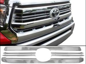 QAA - Toyota Tundra 2014-2017, 2-door, 4-door, Pickup Truck, SR, SR5 (6 piece Chrome Plated ABS plastic Grill Overlay ) SGC14143 QAA - Image 1