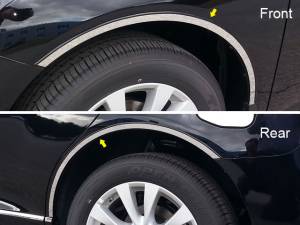 QAA - Toyota Venza 2009-2015, 4-door, Crossover SUV (4 piece Stainless Steel Wheel Well Accent Trim 0.875" Width With 3M adhesive installation and black rubber gasket edging.) WQ29155 QAA - Image 1