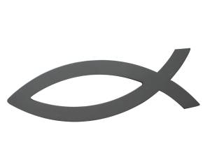 QAA - Universal Decal N/A, Fits ALL (2 piece Stainless Steel Ichthys Fish Universal Decal, each emblem is approximately 4.25"x1.25" ) SGR11005 QAA - Image 1