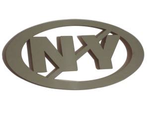 QAA - Universal Decal N/A, Fits ALL (2 piece Stainless Steel NO NY Universal Decal, each emblem is approximately 5.5"x2.75" ) SGR11007 QAA - Image 1