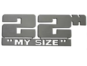 Universal Decal N/A, Fits ALL (2 piece Stainless Steel 22" My Size Universal Decal, each emblem is approximately 5"x1.75" ) SGR11015 QAA