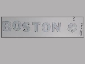 QAA - Universal Decal N/A, Fits ALL (7 piece Stainless Steel "BOSTON" and Clover Universal Decal, each letter is approximately 2"x2," Clover is approximately 2.25" in diameter ) SGR11020 QAA - Image 1