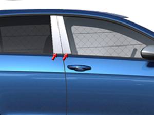 Volkswagen Golf 2012-2020, 4-door, Hatchback (4 piece Stainless Steel Pillar Post Trim ) PP15615 QAA