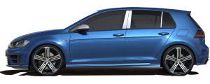 QAA - Volkswagen Golf 2012-2020, 4-door, Hatchback (4 piece Stainless Steel Pillar Post Trim ) PP15615 QAA - Image 2