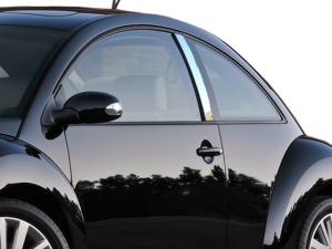 Volkswagen New Beetle 2000-2010, 2-door, Coupe (2 piece Stainless Steel Pillar Post Trim ) PP26645 QAA