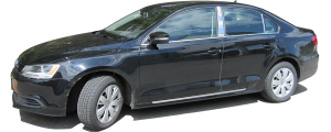 QAA - Volkswagen Jetta 2011-2017, 4-door, Sedan (6 piece Stainless Steel Window Sill Trim Set Includes section in front of mirror ) WS11665 QAA - Image 3