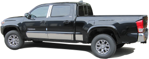 QAA - Toyota Tacoma 2016-2020, 4-door, Pickup Truck, Access Cab, 6' Bed (6 piece Stainless Steel Body Molding Insert Trim Kit 1.5" Width ) MI16172 QAA - Image 3