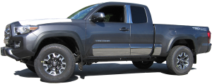 QAA - Toyota Tacoma 2016-2020, 4-door, Pickup Truck, Double Cab, 5' Bed (4 piece Stainless Steel Body Molding Insert Trim Kit 1.5" Width ) MI16174 QAA - Image 5