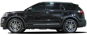 QAA - Ford Explorer 2016-2019, 4-door, SUV (4 piece Stainless Steel Body Molding Insert Trim Kit 0.75" Width ) MI56330 QAA - Image 3