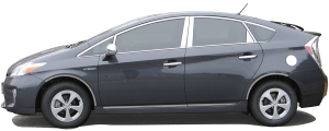 QAA - Toyota Prius 2010-2015, 4-door, Hatchback (2 piece Stainless Steel Rocker Panel Trim, On the rocker 1.25" Width Installs below the door.) TH10136 QAA - Image 2