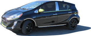 QAA - Toyota Prius C 2012-2019, 4-door, Hatchback (4 piece Stainless Steel Pillar Post Trim ) PP12705 QAA - Image 4