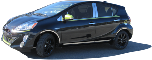 QAA - Toyota Prius C 2012-2019, 4-door, Hatchback (4 piece Stainless Steel Pillar Post Trim ) PP12705 QAA - Image 6