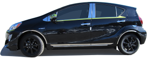 QAA - Toyota Prius C 2012-2017, 4-door, Hatchback (2 piece Stainless Steel Rocker Panel Trim, On the rocker 1.25" Width Installs below the door.) TH12706 QAA - Image 2