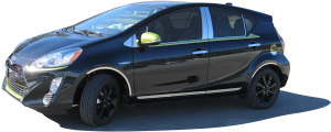QAA - Toyota Prius C 2012-2017, 4-door, Hatchback (2 piece Stainless Steel Rocker Panel Trim, On the rocker 1.25" Width Installs below the door.) TH12706 QAA - Image 6