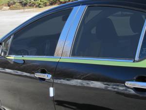 Toyota Prius C 2012-2019, 4-door, Hatchback (4 piece Stainless Steel Window Sill Trim Set ) WS12705 QAA