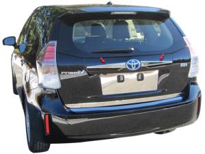 QAA - Toyota Prius V 2012-2017, 4-door, Hatchback (2 piece Stainless Steel License Bar, Above plate accent Trim ) LB12700 QAA - Image 1