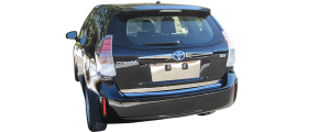 QAA - Toyota Prius V 2012-2017, 4-door, Hatchback (2 piece Stainless Steel License Bar, Above plate accent Trim ) LB12700 QAA - Image 5