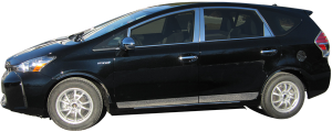 QAA - Toyota Prius V 2012-2017, 4-door, Hatchback (1 piece Stainless Steel Rear Bumper Trim Accent ) RB12700 QAA - Image 2