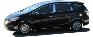 QAA - Toyota Prius V 2012-2017, 4-door, Hatchback (1 piece Stainless Steel Rear Bumper Trim Accent ) RB12700 QAA - Image 4