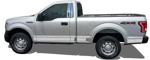 QAA - Ford F-150 2015-2020, 2-door, Pickup Truck, Regular Cab, 6.6' Bed (10 piece Stainless Steel Rocker Panel Trim, Upper Kit 4.5" Width Spans from the bottom of the molding DOWN to the specified width.) TH55308 QAA - Image 2