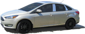 QAA - Ford Focus 2015-2018, 4-door, Sedan (4 piece Stainless Steel Body Molding Insert Trim Kit ) MI55345 QAA - Image 3