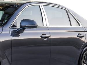 QAA - Genesis G90 2017-2020, 4-door, Sedan (4 piece Stainless Steel Pillar Post Trim ) PP17348 QAA - Image 1