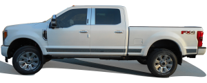 QAA - Ford F-250 & F-350 Super Duty 2017-2020, 4-door, Pickup Truck, Crew Cab, 6.75' Bed (12 piece Stainless Steel Rocker Panel Trim, Upper Kit 4.5" Width Spans from the bottom of the molding DOWN to the specified width.) TH57324 QAA - Image 2