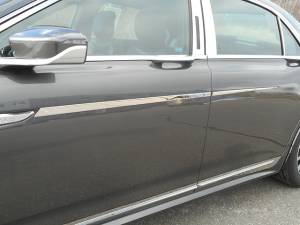 Lincoln Continental 2017-2020, 4-door, Sedan (4 piece Stainless Steel Body Side Molding Accent Trim 0.25" - 1.25" tapered Width ) AT57680 QAA