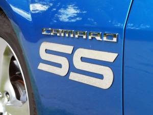 Chrome Trim - More Trim Options - QAA - Chevrolet Camaro 2010-2015, 2-door, Coupe, Convertible (4 piece Stainless Steel "SS" Emblem 3" tall ) SGR50100 QAA