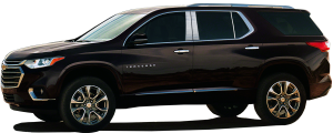 QAA - Chevrolet Traverse 2018-2020, 4-door, SUV (4 piece Stainless Steel Pillar Post Trim ) PP58165 QAA - Image 2