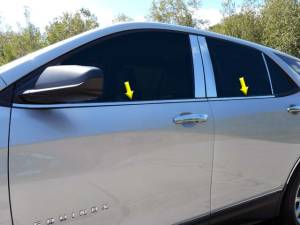 Chevrolet Equinox 2018-2020, 4-door, SUV (4 piece Stainless Steel Window Sill Trim Set 0.5" Width Face of sills ONLY) WS58160 QAA