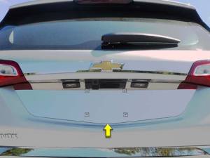 Chrome Trim - License Plate Accents - QAA - Chevrolet Equinox 2018-2020, 4-door, SUV (1 piece Stainless Steel License Plate Bezel ) LP58160 QAA