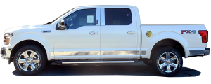 QAA - Ford F-150 2018-2020, 2-door, 4-door, Pickup Truck (1 piece Stainless Steel Tailgate Accent Trim 4" Width, with logo NEW Eco cut out ) RT58308 QAA - Image 3