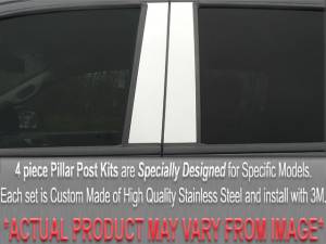 Chevrolet Cavalier 1995-2005, 4-door, Sedan (4 piece Stainless Steel Pillar Post Trim ) PP36130 QAA