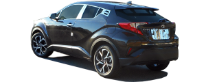 QAA - Toyota C-HR 2018-2020, 4-door, Crossover SUV (4 piece Stainless Steel Pillar Post Trim with Top Trim Crease ) PP18140 QAA - Image 3