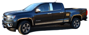QAA - Chevrolet Colorado 2015-2020, 4-door, Pickup Truck (2 piece Stainless Steel Sliding Rear Window Trim Accents ) RW55150 QAA - Image 3