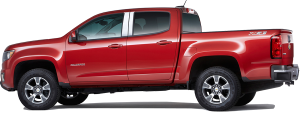 QAA - Chevrolet Colorado 2015-2020, 4-door, Pickup Truck (2 piece Stainless Steel Sliding Rear Window Trim Accents ) RW55150 QAA - Image 4