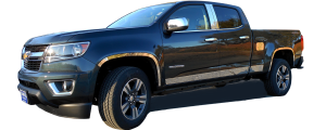 QAA - Chevrolet Colorado 2015-2020, 4-door, Pickup Truck, Crew Cab (8 piece Stainless Steel Rocker Panel Trim, Lower Kit 3.125" - 4.625" Tapered Width, with cut out for factory trim Spans from the bottom of the door UP to the specified width.) TH55150 QAA - Image 2