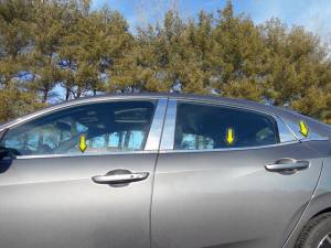 QAA - Honda Civic 2016-2020, 4-door, Hatchback (6 piece Stainless Steel Window Sill Trim Set Face of sills ONLY) WS16214 QAA - Image 1