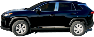 QAA - Toyota Rav4 2019-2020, 4-door, SUV (2 piece Chrome Plated ABS plastic Mirror Cover Set Top Half Only, Snap on replacement ) MC16175 QAA - Image 2
