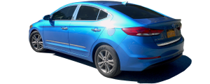 QAA - Hyundai Elantra 2017-2020, 4-door, Sedan (4 piece Stainless Steel Window Sill Trim Set 0.375" Width Face of sills ONLY) WS17340 QAA - Image 3